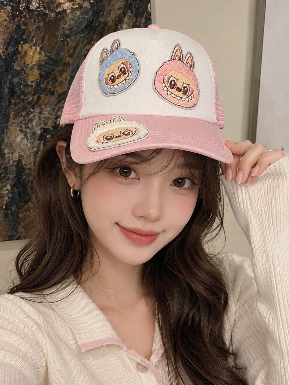 Labubu Pink Trucker Hat